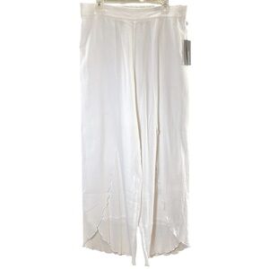 NEW Soft Surroundings Women’s ICON White Wisteria Gauze Pants, Size L (14-16)